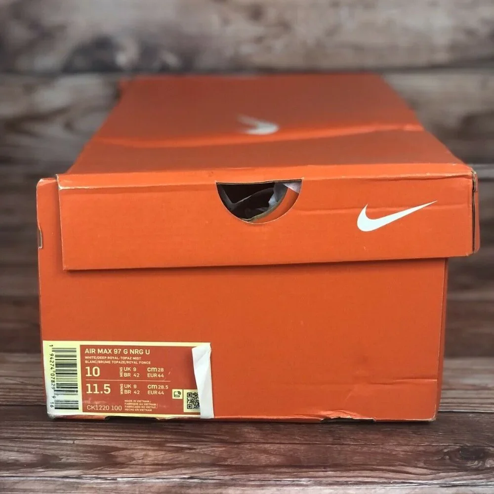 NIKE Air Max 97 G NRG U "Winged Foot" Men's Size 10 White Golf Shoes/Cleats New - Picture 11 of 11